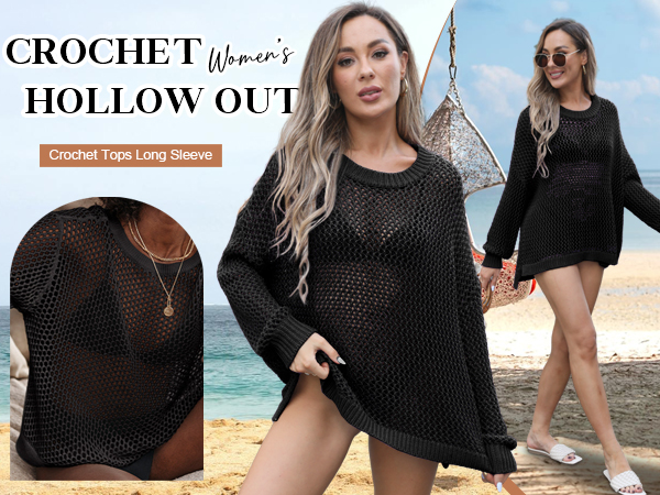 fishnet essentials teens cabo sleeveless dress key west loose ladies net holes hollow out bikini