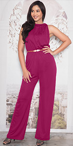 Womens Sexy Sleeveless Wide Leg Pants Cocktail Pantsuit Jumpsuit Romper