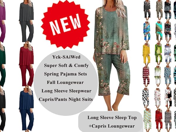 My Orders Womens Pajamas Loungewear Comfy Soft Nightwear Long Sleeve Sleepwear Lounge Sets