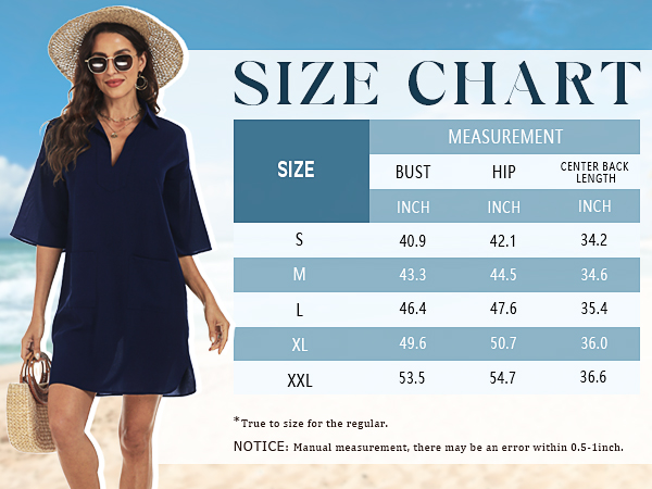 Womens Bathing Suit Coverups Sexy V Neck Cover Up With Pockets