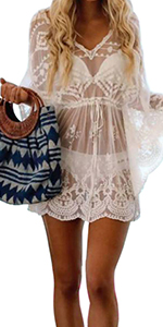 Women Lace Beach Cover Ups