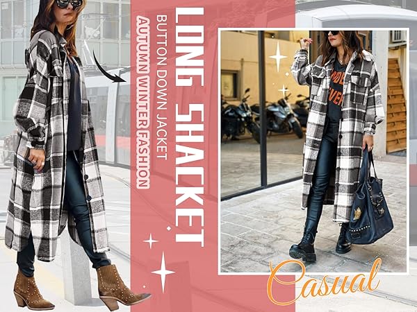 Long Plaid Jacket