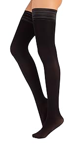 Sheer sexy muslos medias pantis moda europea stocking compression extra long boots mid women