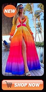 rainbow bikini cover up