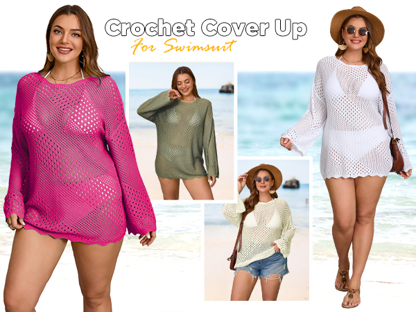 mesh cover up for plus women