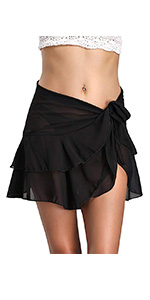 Ruffle swimsuit cover up sarong