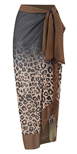 Leoaprd Brown Sarong Cover up