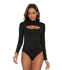 mock neck bodysuit