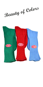 Sierra Socks red green blue socks