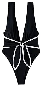 Tie Knot Front One Piece Swimwear