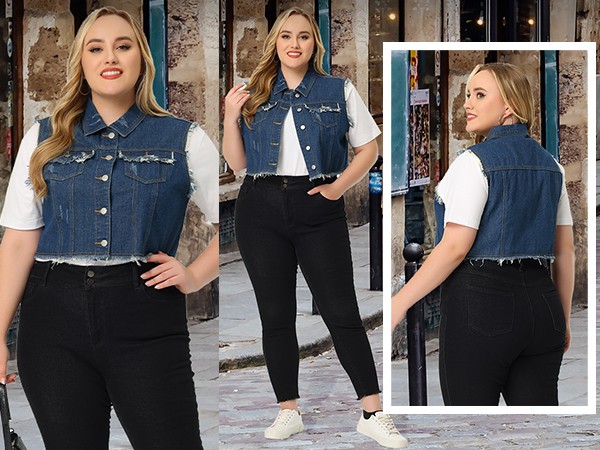 Plus Size Denim Jacket