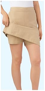 khaki cargo skort