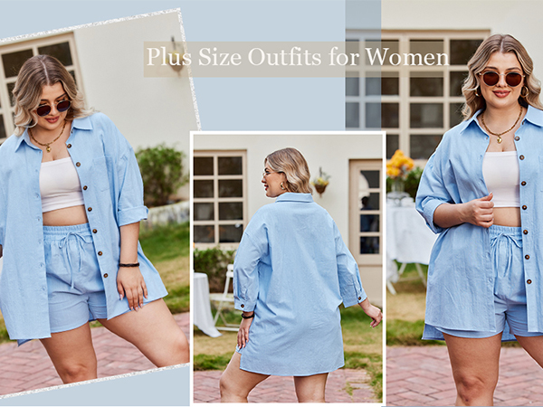 plus size 2 piece outfits for women