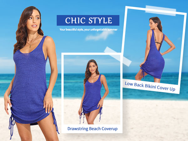 Women''s Crochet Swimsuit Coverups Hollow Out Knit Bikini Cover ups