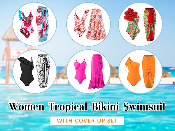 women tropical swimsuit