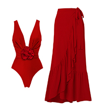 One Piece Swimsuit with Coverups