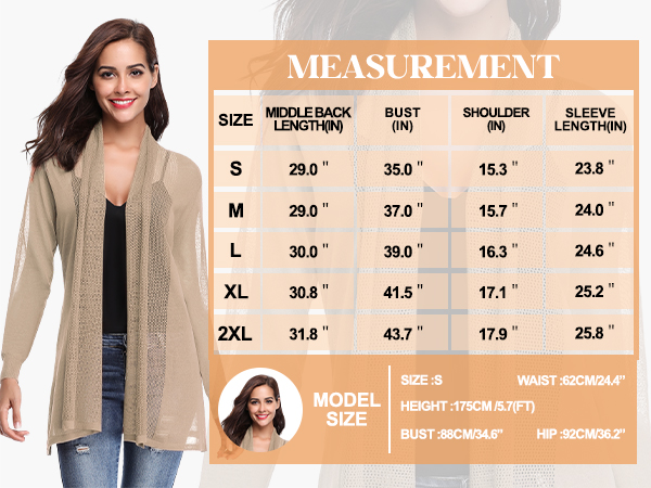 lightweight summer cardigan sweater for women