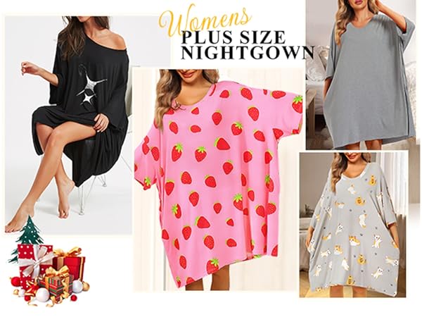 Oversized, Stretchy Women''s Nightgown