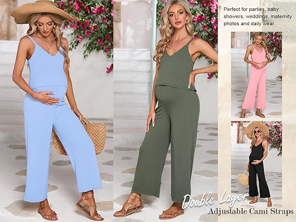 sleeveless maternity jumpsuits