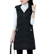 hooded puffer vest