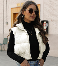 cropped puffer vest