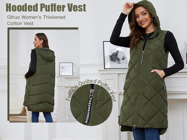 hooded puffer vest