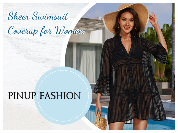 sheer swimsuit coverup for women