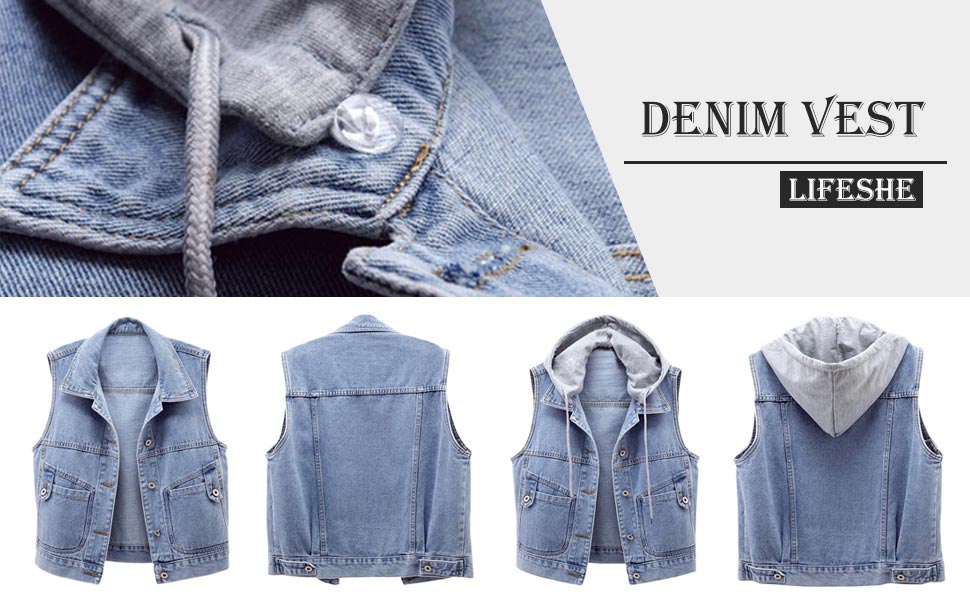 women denim vest