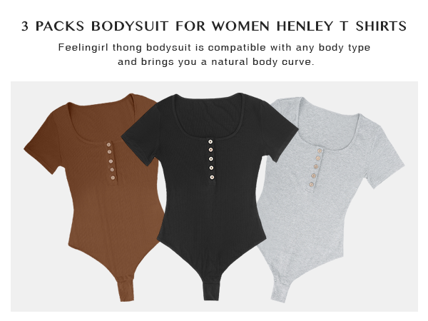 3 PACKS BODYSUIT FOR WOMEN