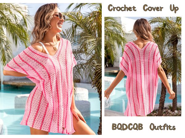 Loose Fit V Neck Casual Summer Vacation Holiday Bikini Tankini Coverups