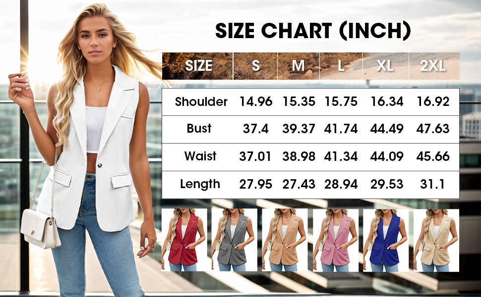  sleeveless blazer vest for women vest tops for women womens tops casual womens blazer