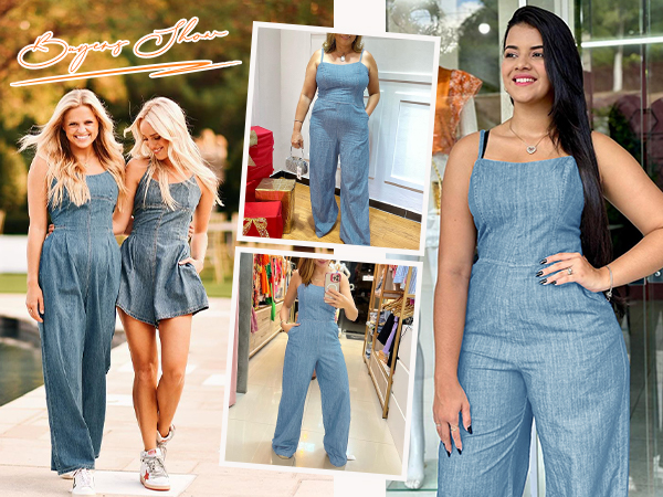 Casual Summer Jeans Jumpsuits