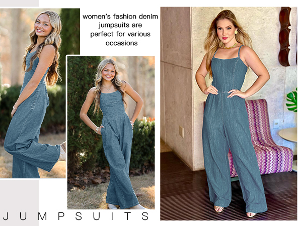 Wide Leg Long Pants Romper