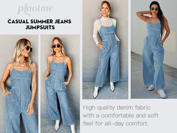 Casual Summer Jeans Jumpsuits