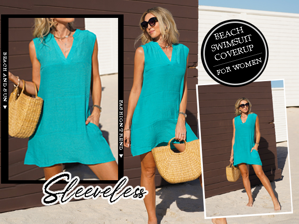 Sleeveless beach coverup