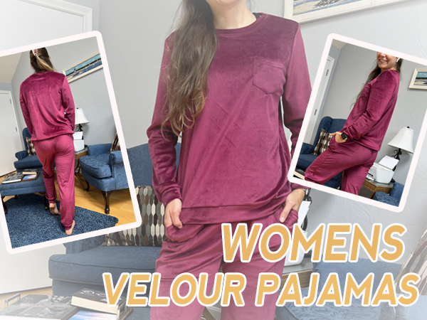 womens velour pajamas