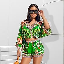 Style1:Green Short Set