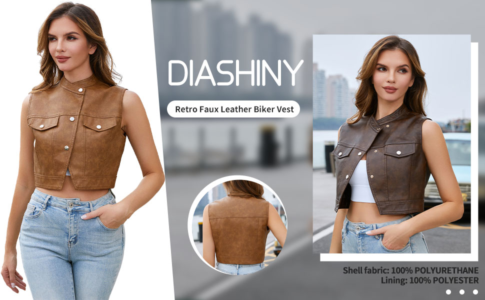 Faux Leather Vest