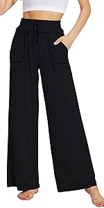 WiWi Women''s Casual Loose Wide Leg Pajama Pants