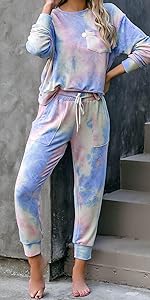  pajama set for women lounge wear outfits for women  tie dye lounge sets for women