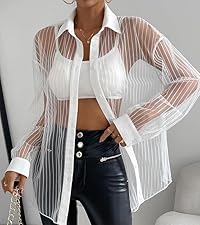 women mesh striped tee shirts