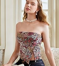 floral tube tops for women