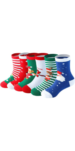 6 Pairs Boy Girl Christmas Socks