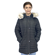 Women''s Winter coats Faux Fur Hooded Ultra Light Weight Down Jacket Waterproof Thick Long Parka