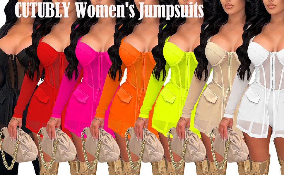 CUTUBLY Women''s Bodycon Jumpsuits