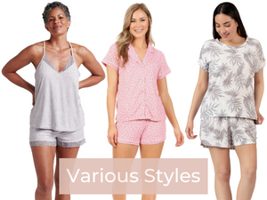 TAHARI Soft and Cozy Sleepwear for Women, Pajama Sets Shorts with Tanks Tshirts and Button Up Tops