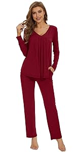 Loose Comfy V-Neck Pjs Set