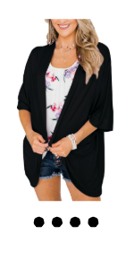 black kimono cardigan