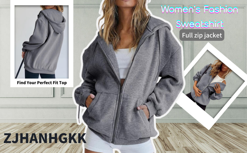 Full Zip Long Sleeve Hooded 