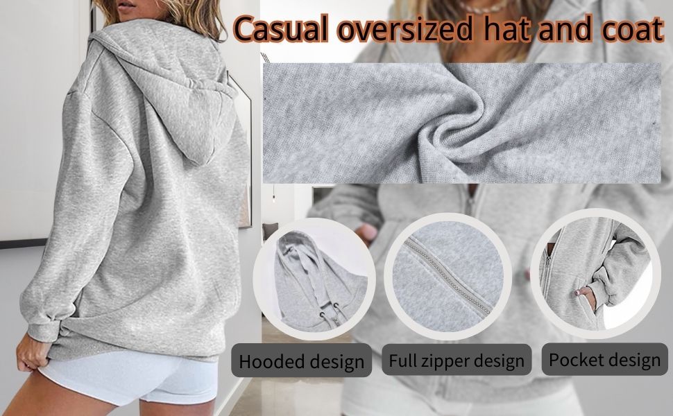 Drawstring Oversized Fleece Jacket